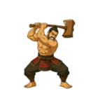 筋曜侍 - 筋トレに励む赤備え侍（個別スタンプ：14）