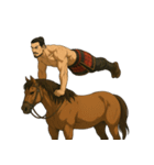筋曜侍 - 筋トレに励む赤備え侍（個別スタンプ：16）
