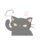 使いやすい黒猫と犬スタンプ（個別スタンプ：4）