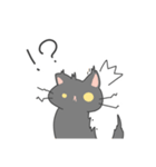 使いやすい黒猫と犬スタンプ（個別スタンプ：14）