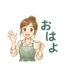 なないろママちゃん⭐秋色ほっこり会話（個別スタンプ：1）