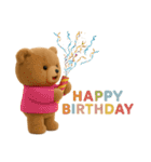 毎日使えるテディベアスタンプ（個別スタンプ：36）