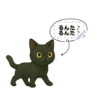 黒猫クロのひとことスタンプ（個別スタンプ：3）