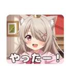 片目隠れピンクシャツみなみ（個別スタンプ：5）