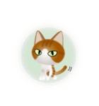 色々な猫12-1 短毛-立ち耳-茶トラ白（個別スタンプ：37）