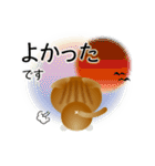 色々な猫12-2 短毛-垂れ耳-茶トラ白（個別スタンプ：11）