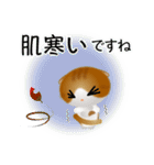 色々な猫12-2 短毛-垂れ耳-茶トラ白（個別スタンプ：22）