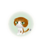色々な猫12-2 短毛-垂れ耳-茶トラ白（個別スタンプ：37）