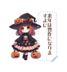 ハロウィーンの女の子（個別スタンプ：4）