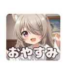 片目隠れみなみちゃんスタンプ(メカクレ)（個別スタンプ：6）