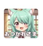 片目隠れみなみちゃんスタンプ(メカクレ)（個別スタンプ：9）