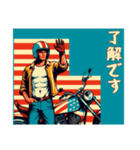 [了解です専用]アメリカンバイク男（個別スタンプ：4）