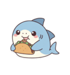 食べ物とサメ達（個別スタンプ：6）