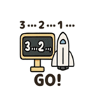ロケット＆宇宙船スタンプ（個別スタンプ：12）