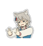 銀髪アクティブ猫娘（個別スタンプ：5）