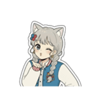 銀髪アクティブ猫娘（個別スタンプ：15）