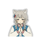 銀髪アクティブ猫娘（個別スタンプ：21）