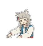 銀髪アクティブ猫娘（個別スタンプ：22）