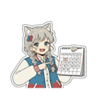 銀髪アクティブ猫娘（個別スタンプ：29）