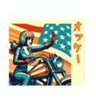 [オッケー専用]アメリカンバイク女（個別スタンプ：12）