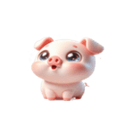 食べすぎピンクのぶた（個別スタンプ：5）