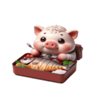 食べすぎピンクのぶた（個別スタンプ：19）