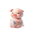 食べすぎピンクのぶた（個別スタンプ：22）