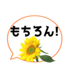 *花* ひまわり＆吹き出し Colorful（個別スタンプ：24）