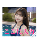 競泳水着の女子高校生メッセージスタンプ（個別スタンプ：15）