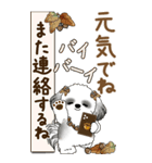 【Big】B＆Wのシーズー犬 『秋』2025（個別スタンプ：34）