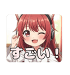 ヘッドホンみなみちゃんスタンプ（個別スタンプ：15）