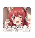 ヘッドホンみなみちゃんスタンプ（個別スタンプ：16）
