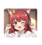 ヘッドホンみなみちゃんスタンプ（個別スタンプ：18）