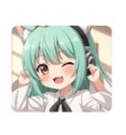 ヘッドホンみなみちゃんスタンプ（個別スタンプ：25）