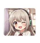 ヘッドホンみなみちゃんスタンプ（個別スタンプ：27）