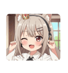 ヘッドホンみなみちゃんスタンプ（個別スタンプ：28）