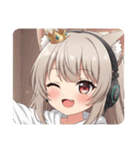ヘッドホンみなみちゃんスタンプ（個別スタンプ：30）