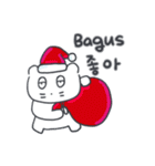 クリスマス、そしてベベニャン(KOR-IDN)（個別スタンプ：3）