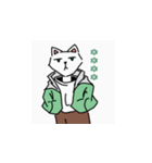 パーカーを着たイケメン犬（個別スタンプ：1）