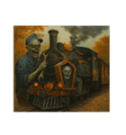 ハロウィン列車とゾンビの整備士など（個別スタンプ：19）