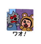 ポポベアがホラーの城を探索！（個別スタンプ：11）