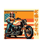 [お帰りなさい専用]アメリカンバイク女（個別スタンプ：2）