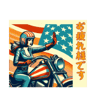 [お疲れ様です専用]アメリカンバイク女（個別スタンプ：16）