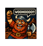 【レトロゲーム風】ドワーフくん（個別スタンプ：3）