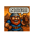 【レトロゲーム風】ドワーフくん（個別スタンプ：7）