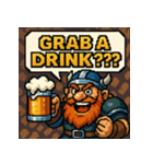 【レトロゲーム風】ドワーフくん（個別スタンプ：15）