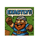 【レトロゲーム風】ドワーフくん（個別スタンプ：24）