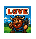 【レトロゲーム風】ドワーフくん（個別スタンプ：27）