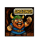 【レトロゲーム風】ドワーフくん（個別スタンプ：34）