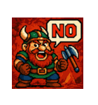 【レトロゲーム風】ドワーフくん（個別スタンプ：35）